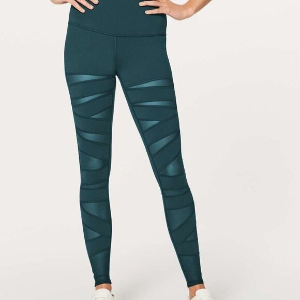 LULULEMON Wunder Under Pant (Hi-Rise) (Tech Mesh 31 ) Submarine size 4 in EUC